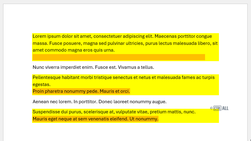 Removing all soft returns from text in Word